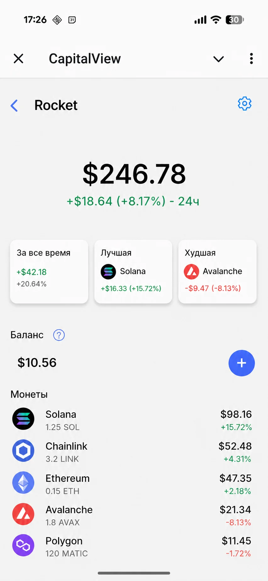 CapitalView — портфель Rocket